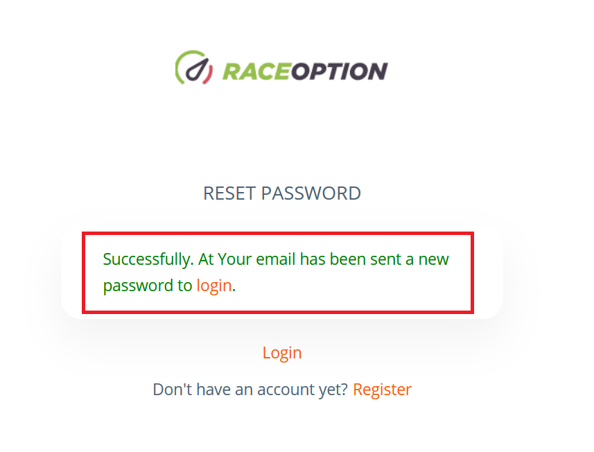 Как зарегистрироваться и войти в учетную запись в Raceoption