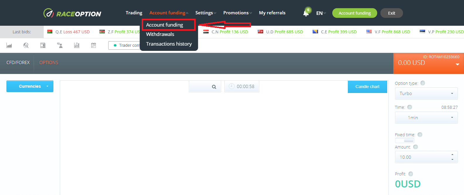 How to Withdraw and Make a Deposit Money in Raceoption How to Withdraw and Make a Deposit Money in Raceoption