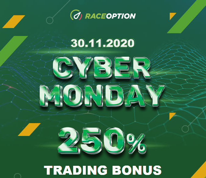 Promoción Raceoption CYBER LUNES - Bono de depósito del 250% Promoción Raceoption CYBER LUNES - Bono de depósito del 250%